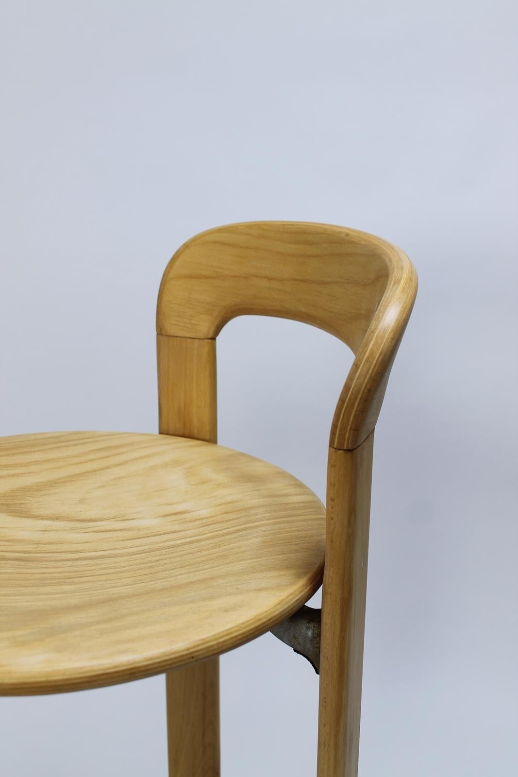 Plywood Bar Stool by Bruno Rey for Dietiker Switzerland, 1970