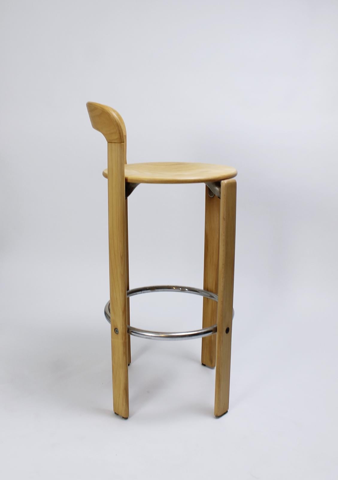 Bar Stool by Bruno Rey for Dietiker Switzerland, 1970 In Good Condition In Debrecen-Pallag, HU