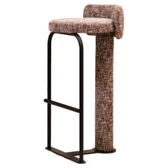 Bar Stool Fox by Woo in Terracotta colour by Fabric Attis