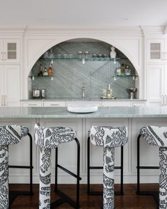 Bar Stool Fox in Fabric Dedar Tiger Mountain 001 for Contemporary Dining Spaces