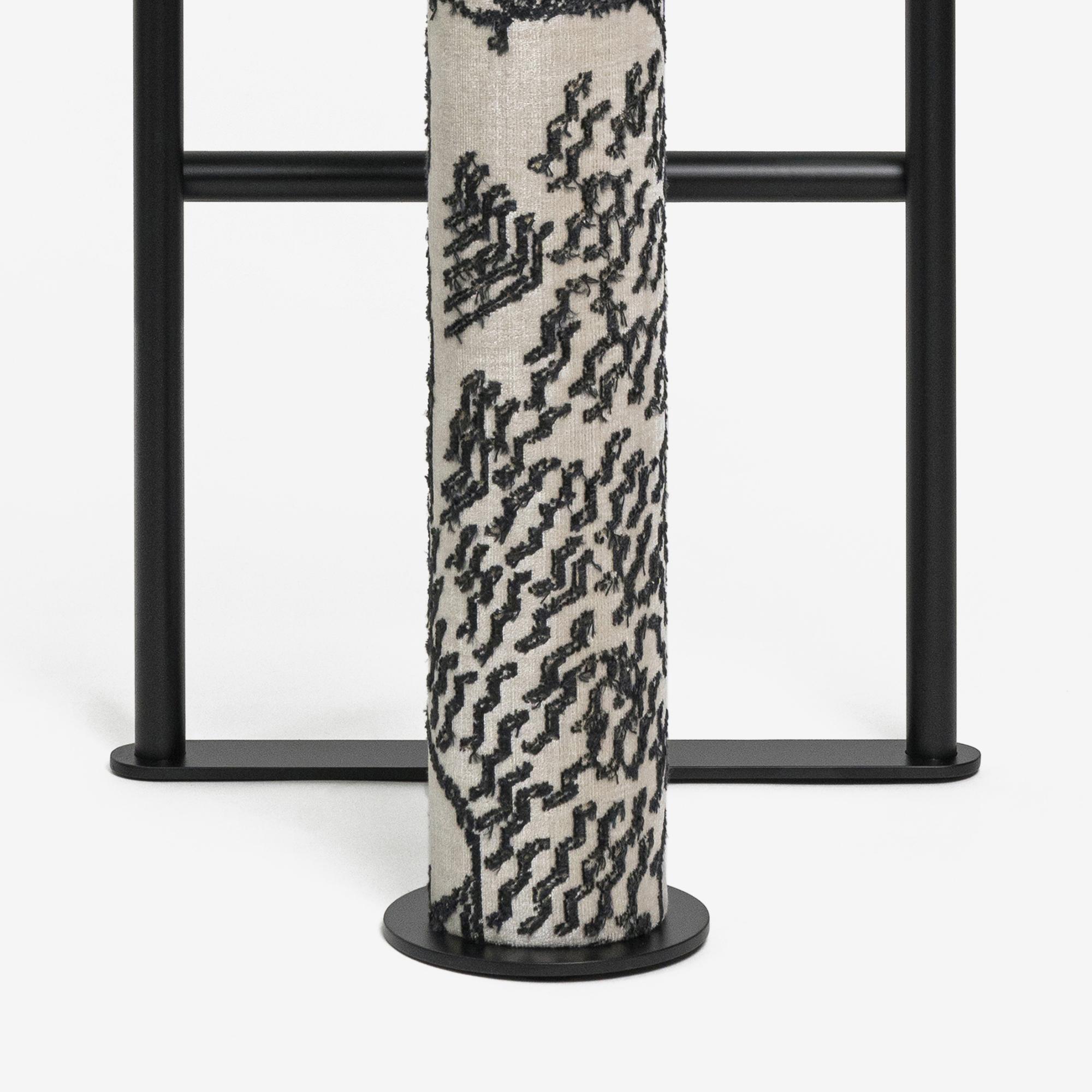 Bar stool Fox in fabric Dedar Tiger Mountain 002 In New Condition For Sale In Kyiv, UA