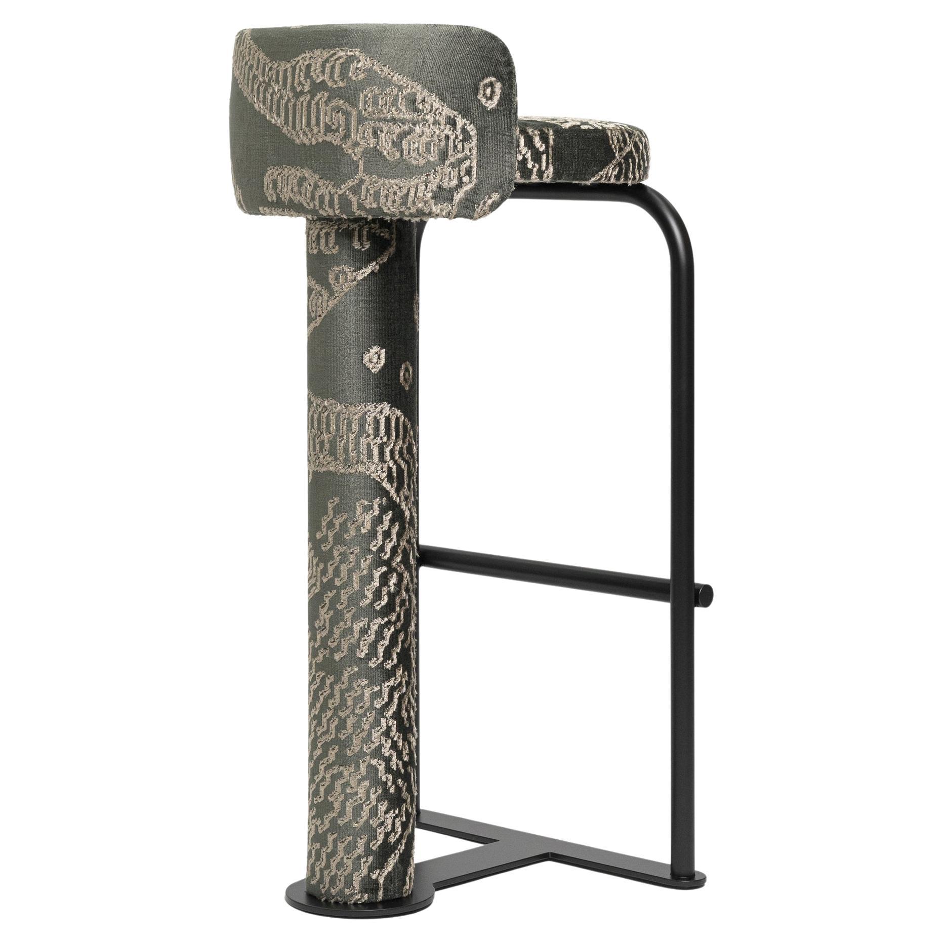 Tabouret de bar Dedar Tiger Mountain 003 en tissu renard