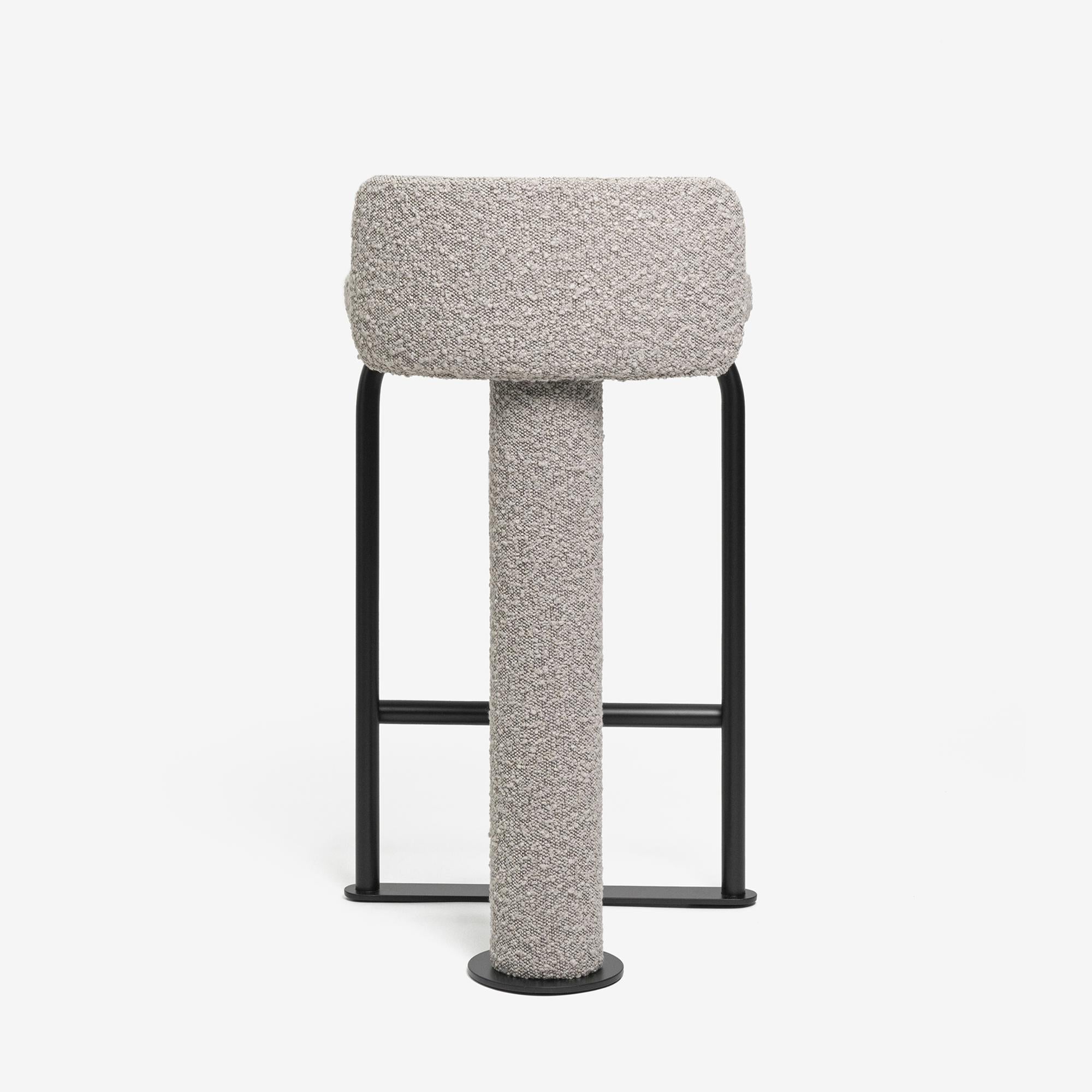 Bar Stool Fox in Oreo Fabric by Woo In New Condition For Sale In Kyiv, UA