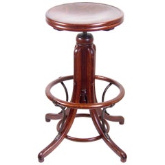 Antique Bar Stool, High Swivel Stool, Thonet, circa 1920