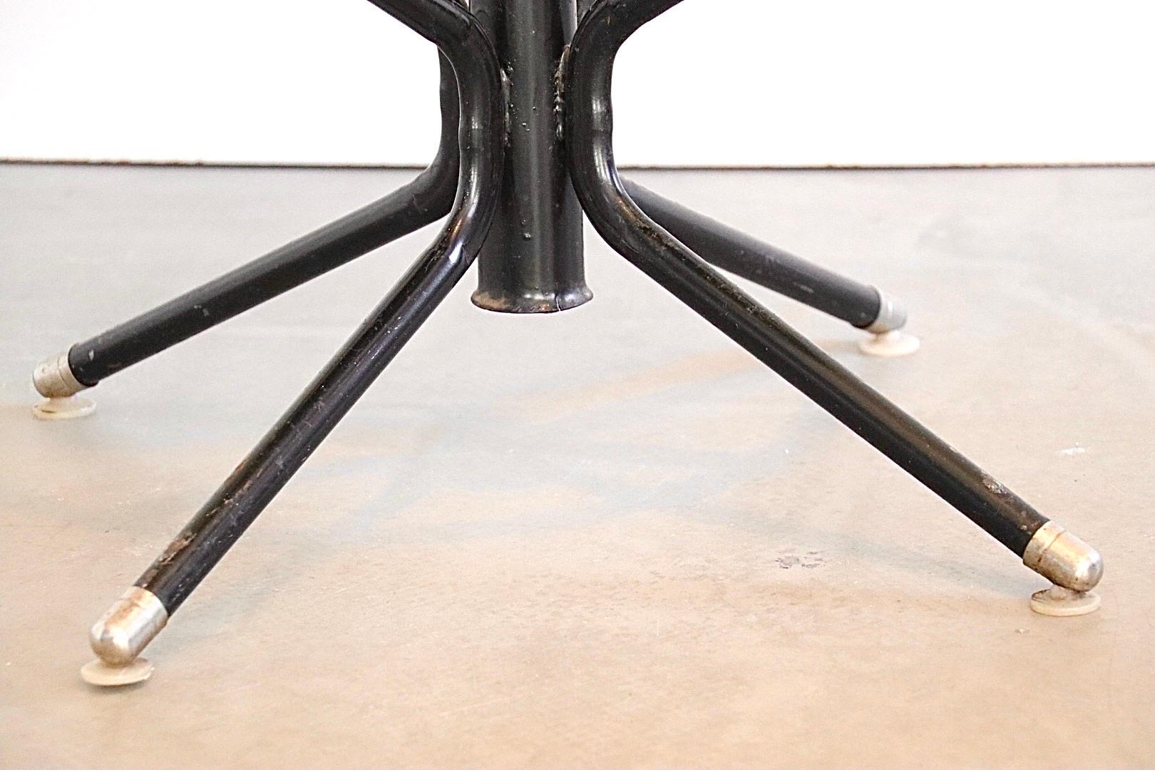 Bar Stool in Beige Leather by the Admiral Chrome Corp. USA, 1960s For Sale 4
