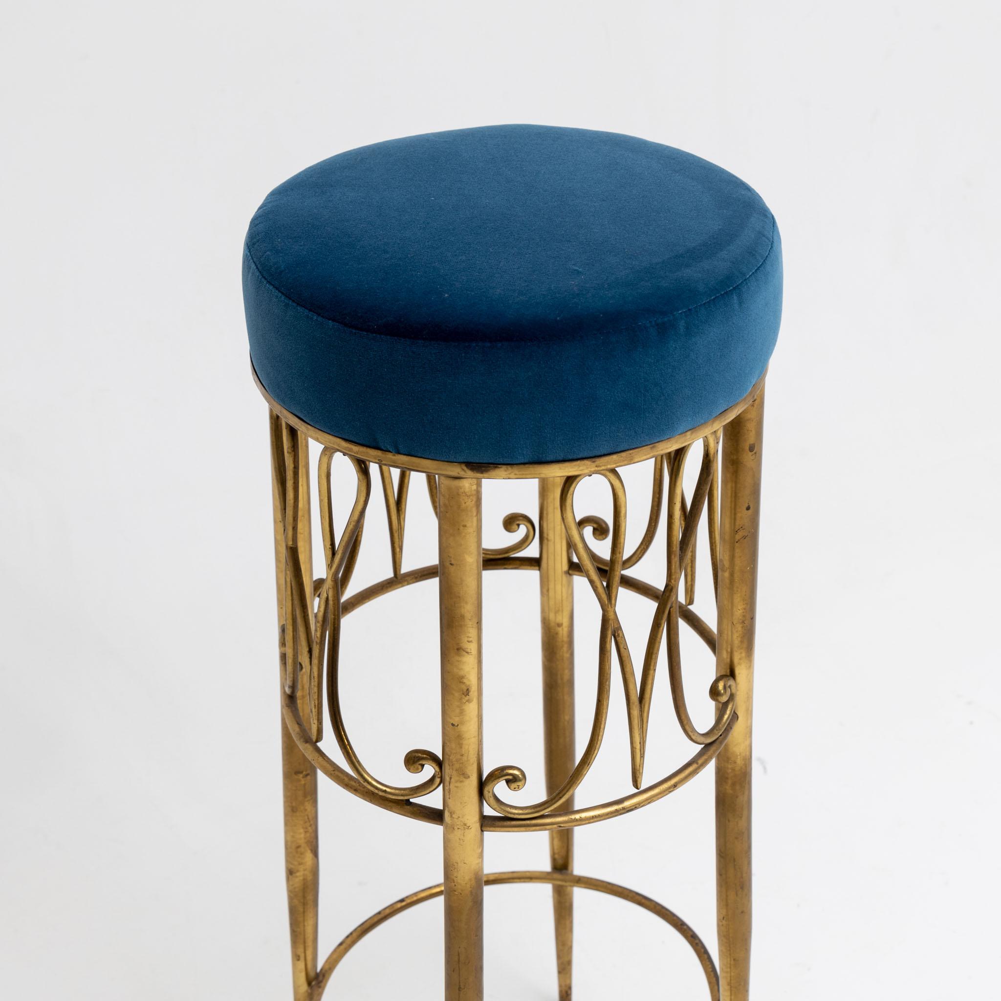 Bar Stool in style Maison Jansen, probably France Mid-20th Century In Good Condition In Greding, DE