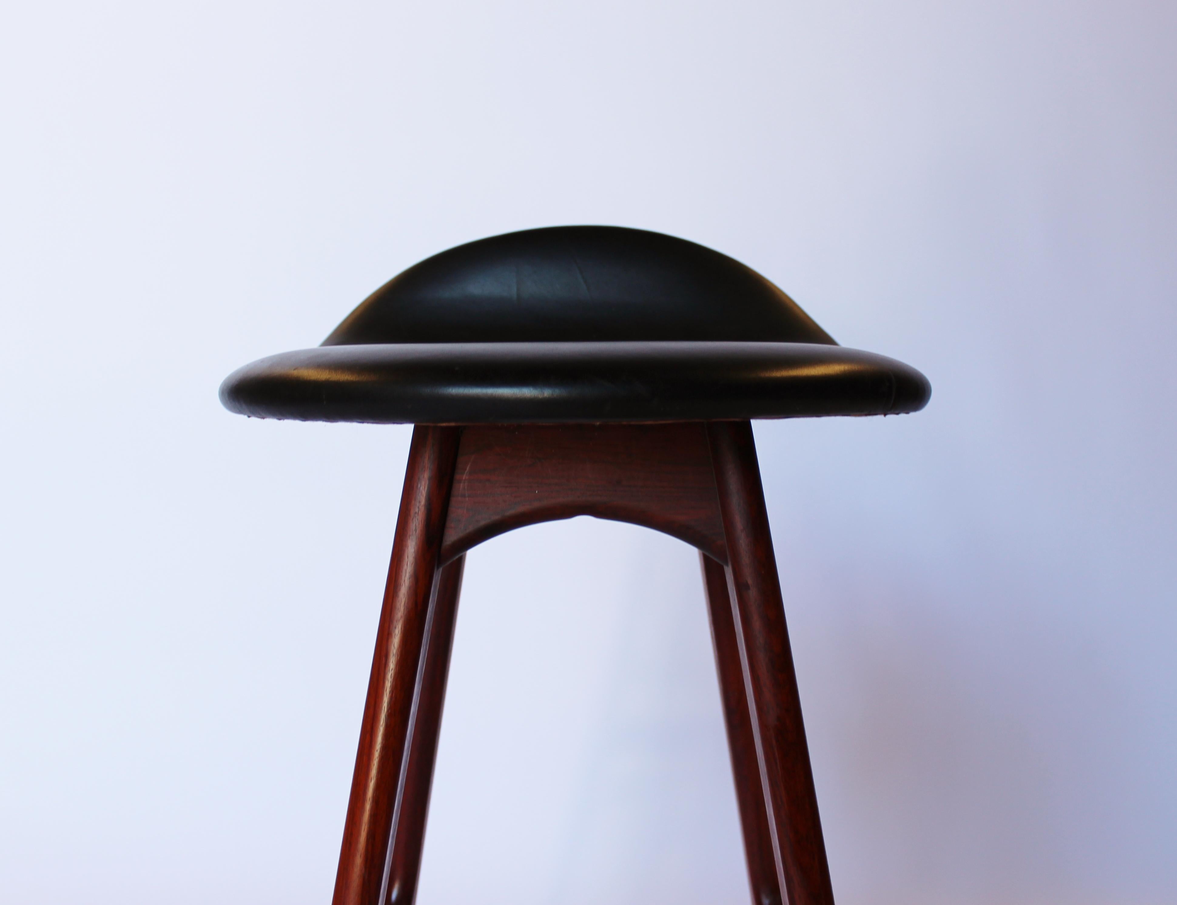 Bar Stool, Model OD61, Designed by Erik Buch, 1960s In Good Condition In Lejre, DK