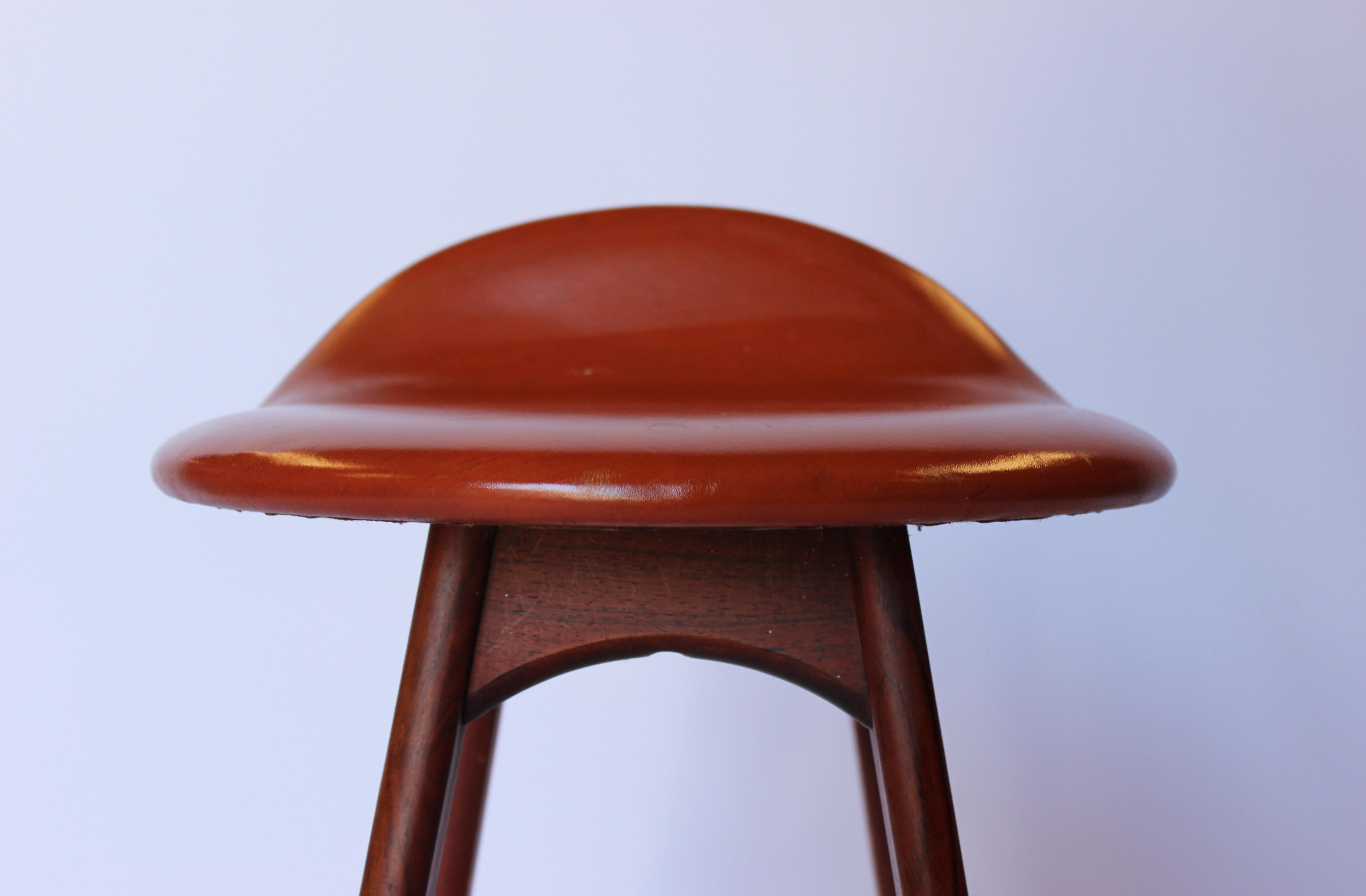 Bar Stool, Model OD61, Designed by Erik Buch, 1960s In Good Condition In Lejre, DK