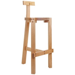 Bar Stool, Modern Brazilian Design, Handmade in Hardwood