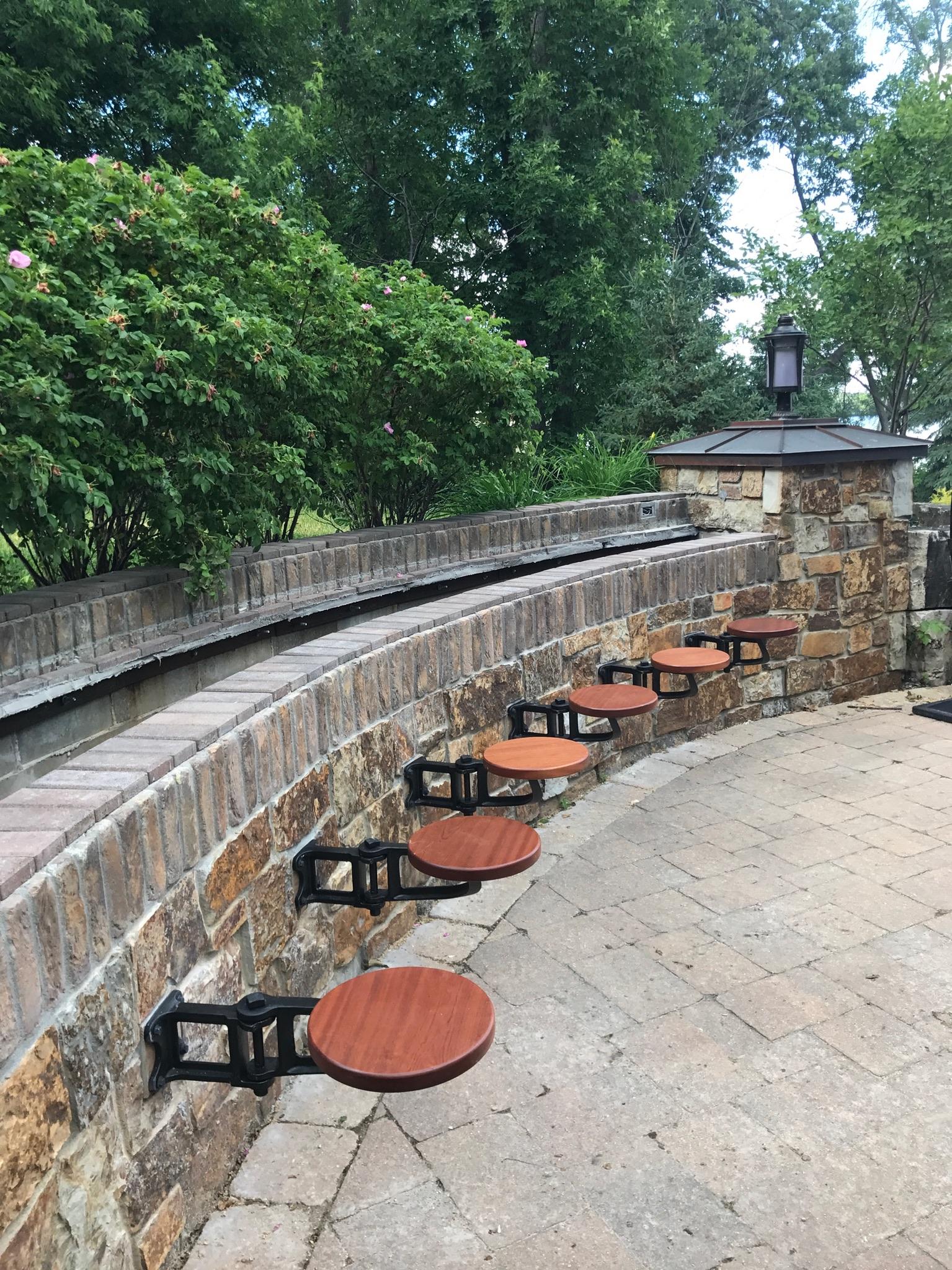 wall mounted bar stools