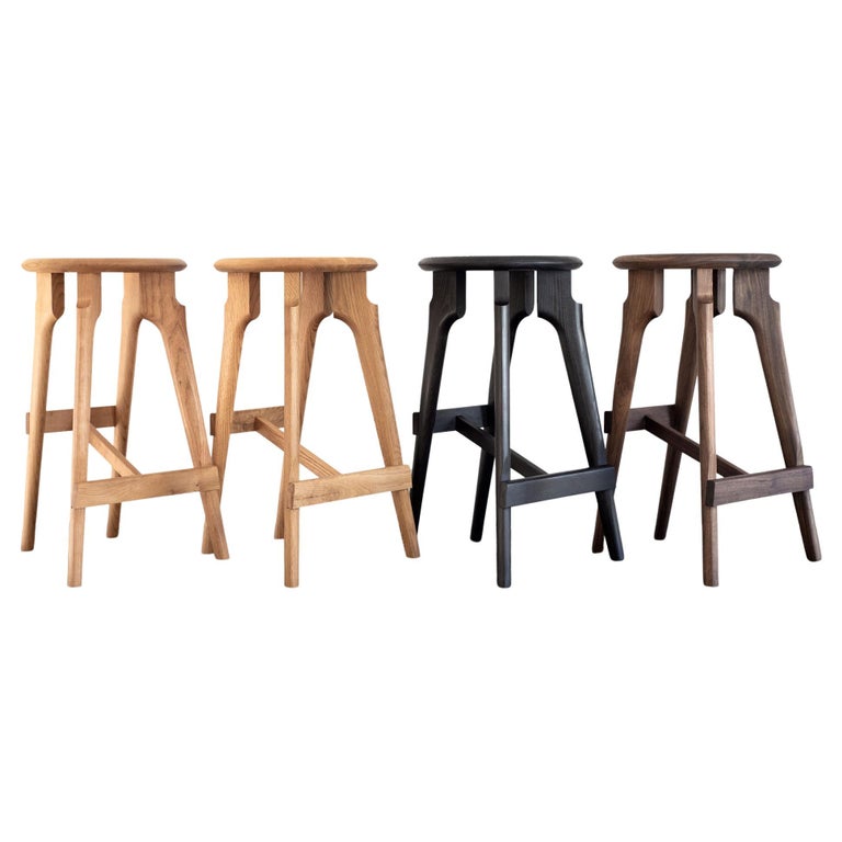 Bar Stool Solid Wood with Foot Rest Beautiful Joinery and Finish For