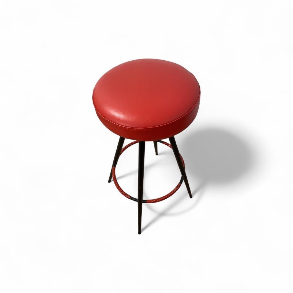 Metalwork Bar Stool Vintage Design 1950 For Sale