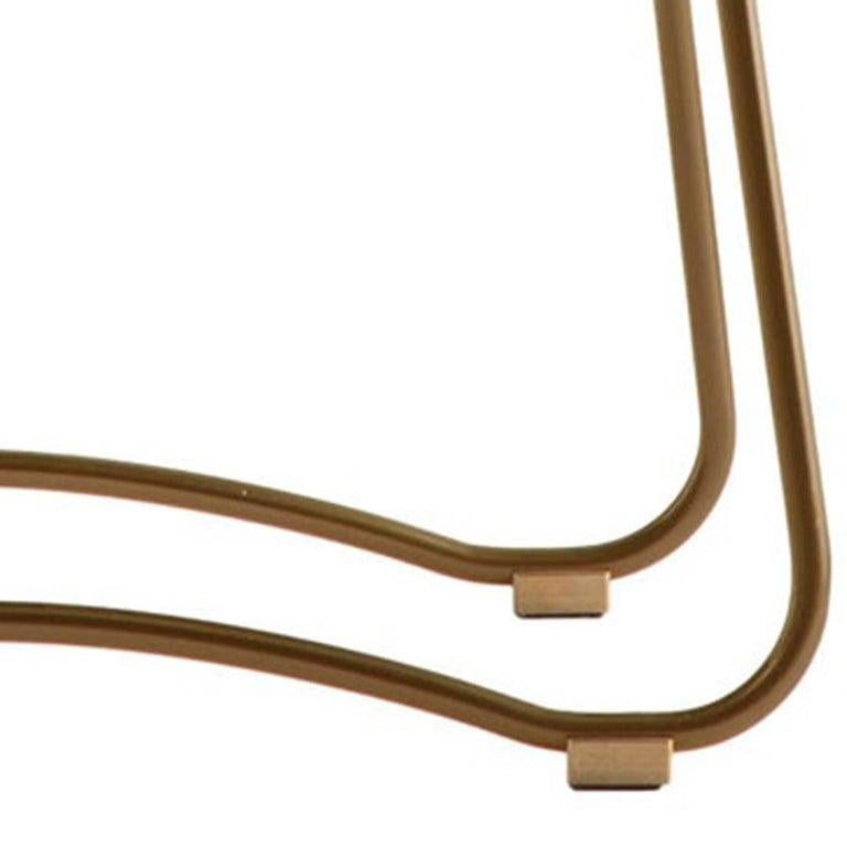 XXIe siècle et contemporain Tabouret de bar sculptural contemporain w. Dossier argenté ancien et cuir bleu marine en vente