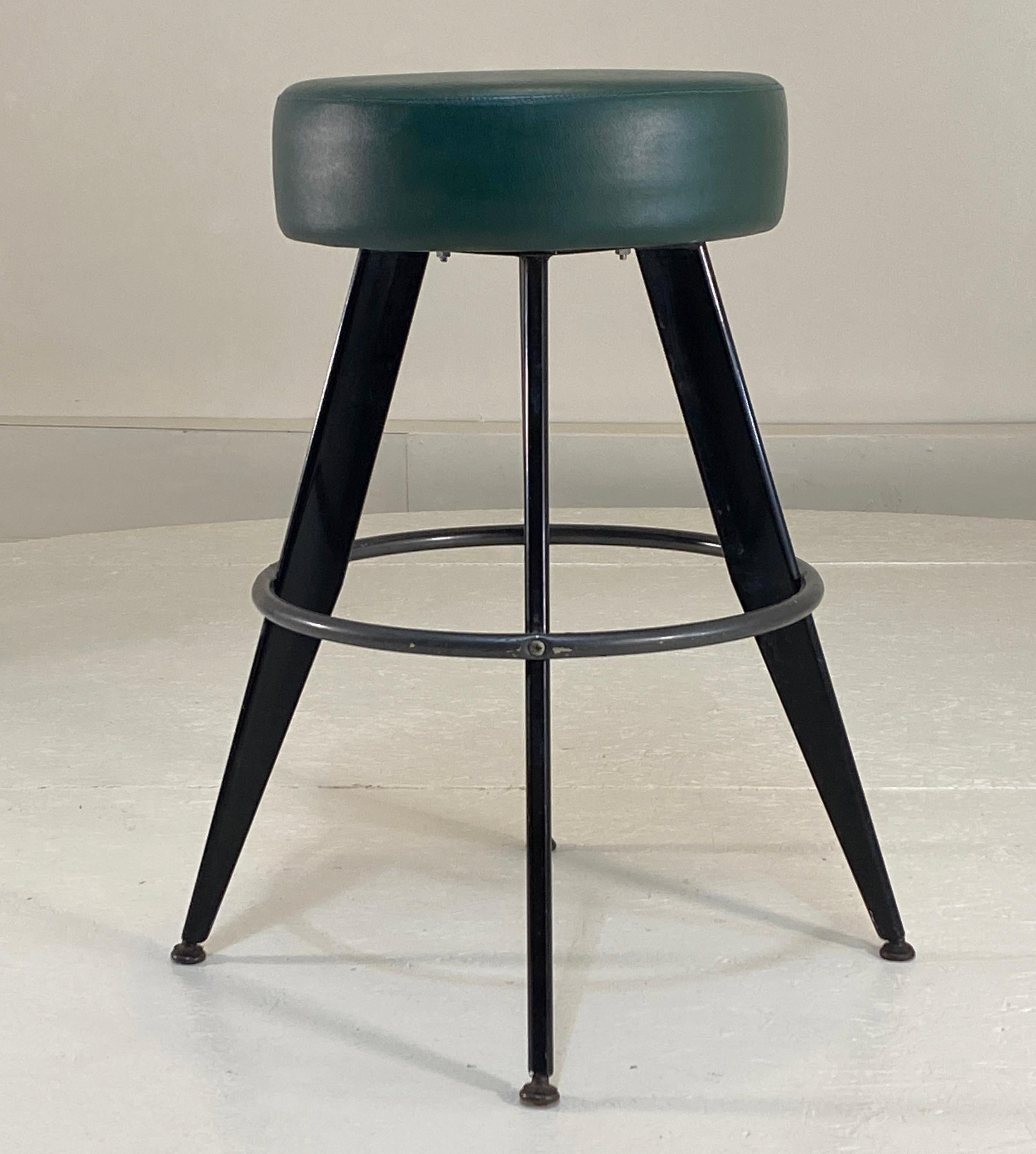 Mid-Century Modern Bar Stools After Jean Prouve For Sale