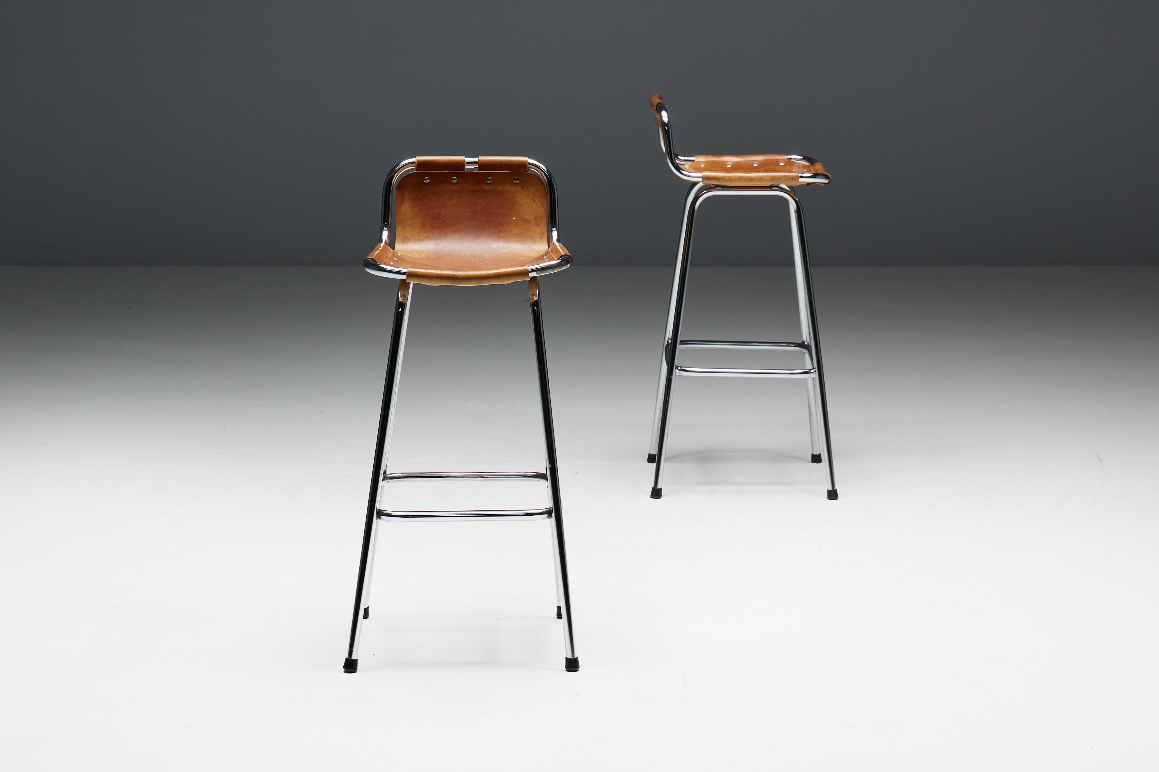 Bar Stools by Charlotte Perriand for Les Arcs, France, 1960s For Sale 3