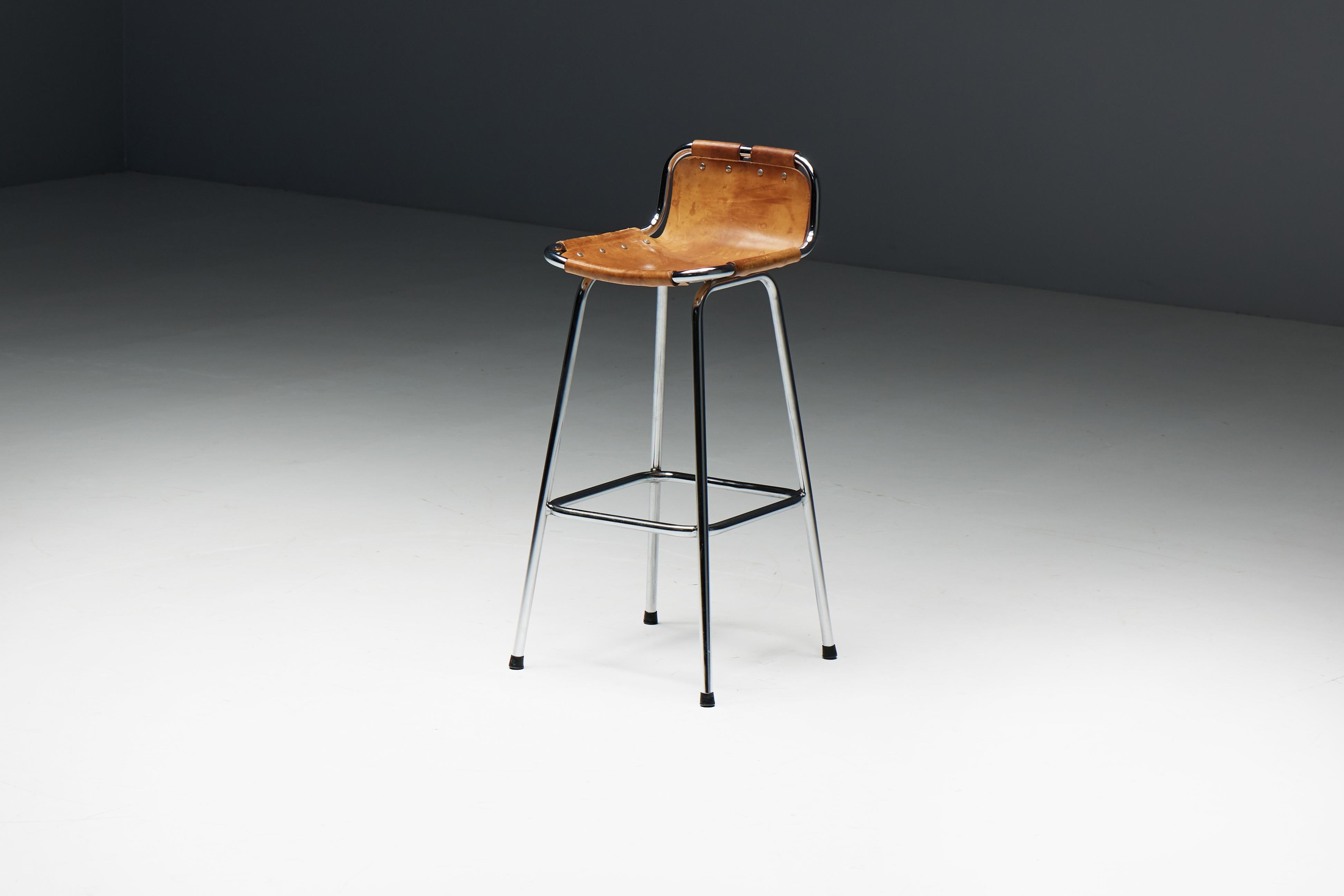 Bar Stools by Charlotte Perriand for Les Arcs, France, 1960s For Sale 8