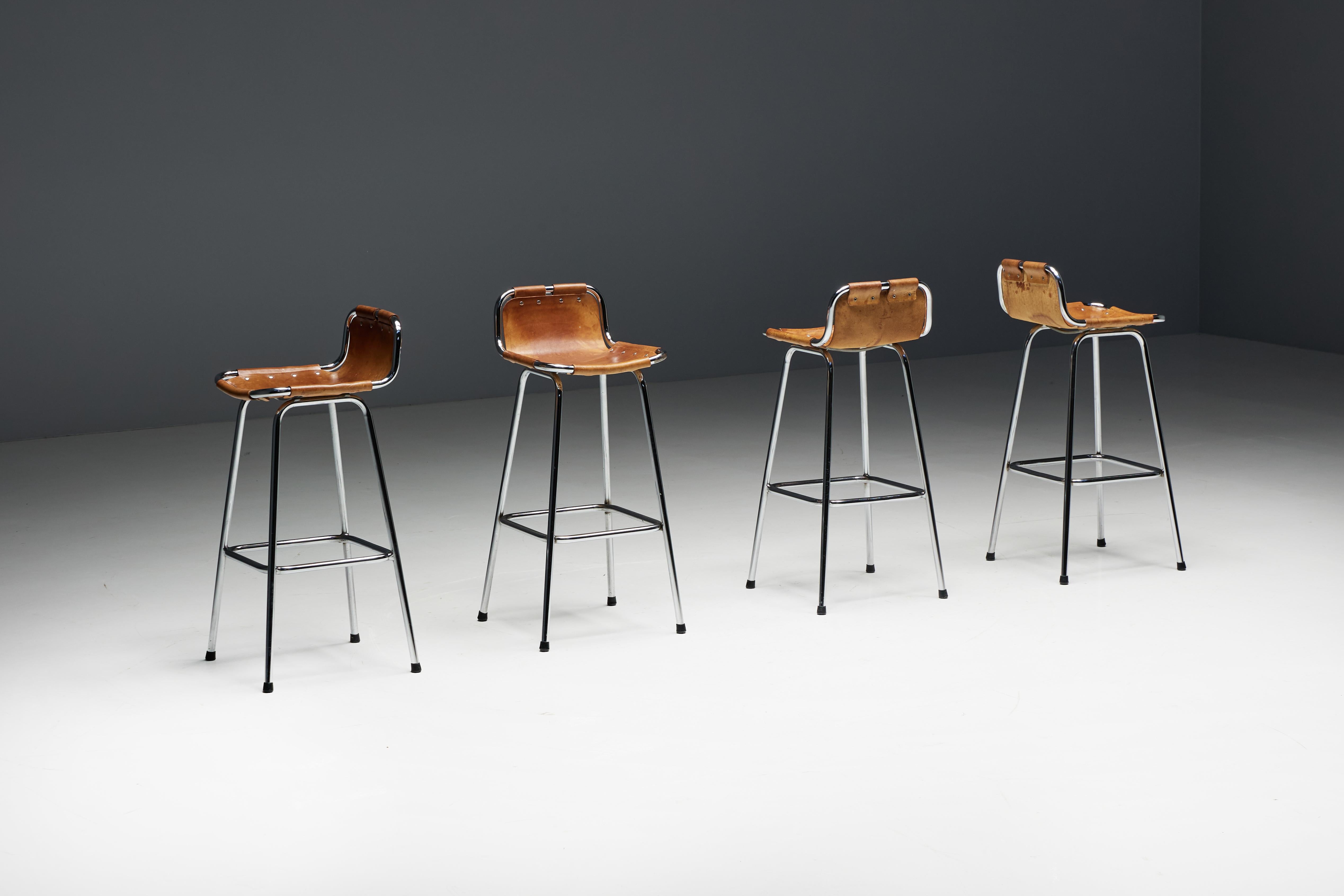 French Bar Stools by Charlotte Perriand for Les Arcs, France, 1960s For Sale