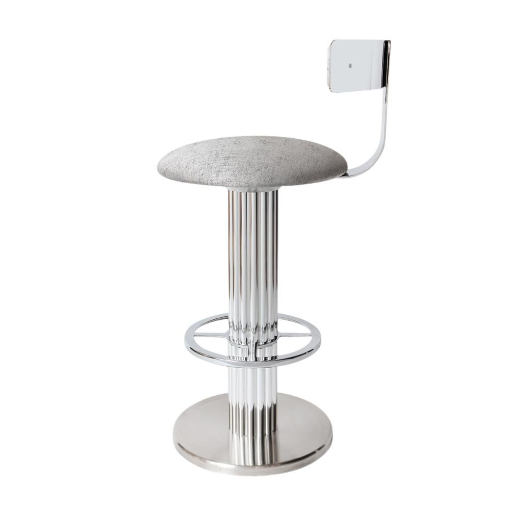 Plated Designs for Leisure Bar Stools, Chrome Steel, Swivel