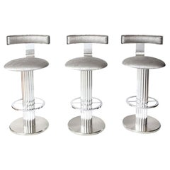 Bar Stools by Designs for Leisure, Chrome Steel, Swivel