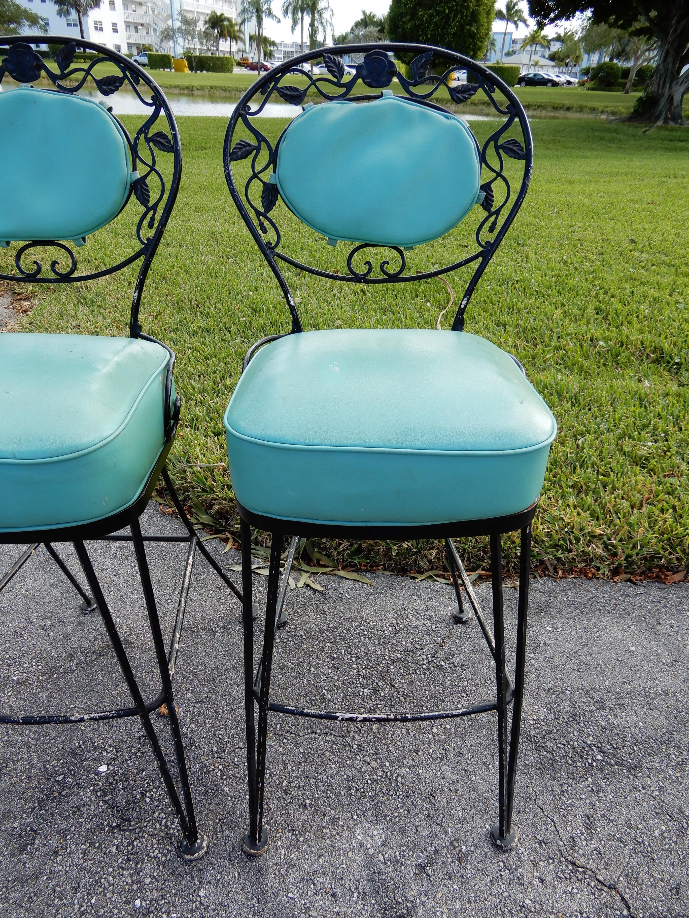 American Bar Stools by Woodard Rare For Sale
