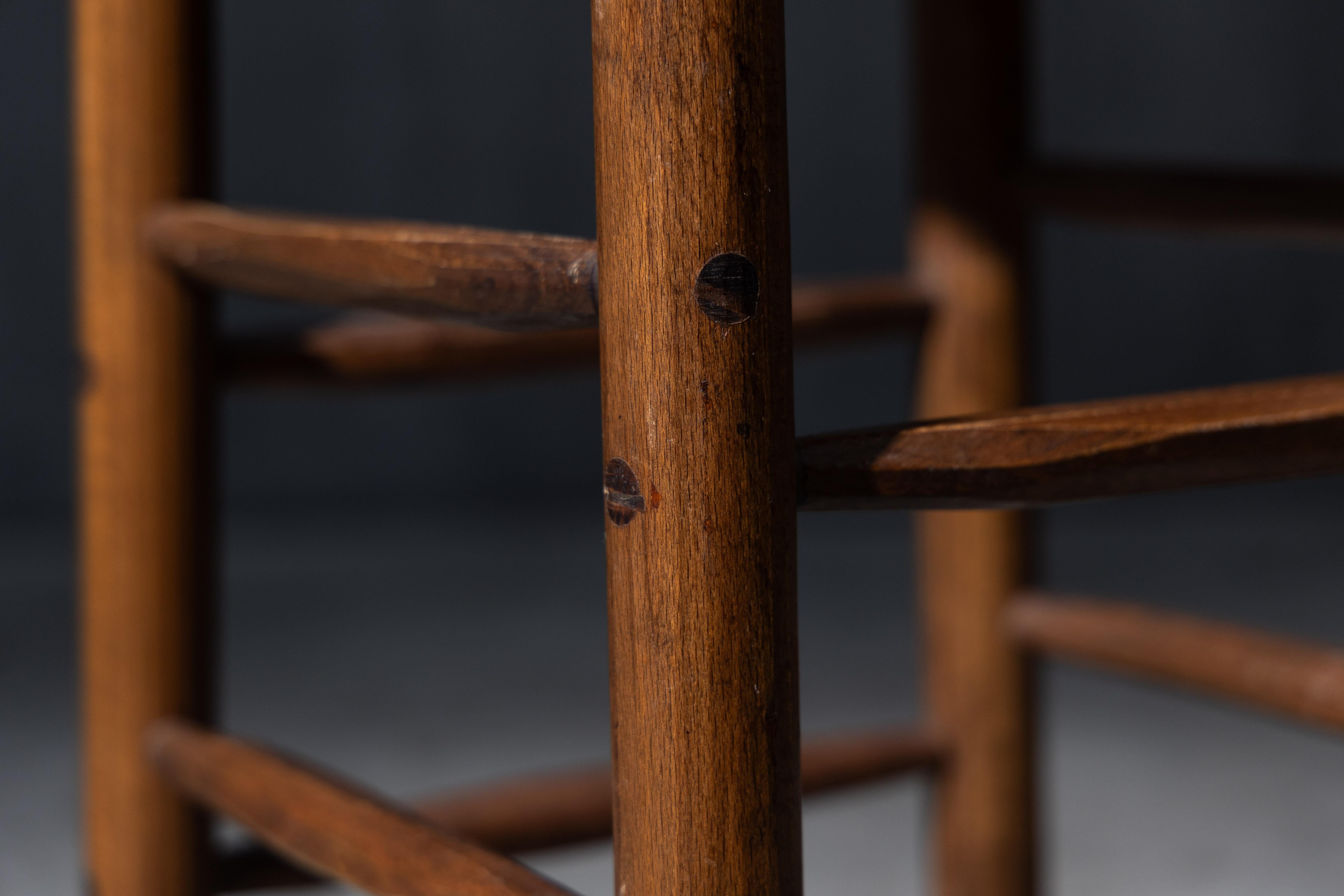 Wood Bar Stools in the Style of Charlotte Perriand, France, 1970s For Sale