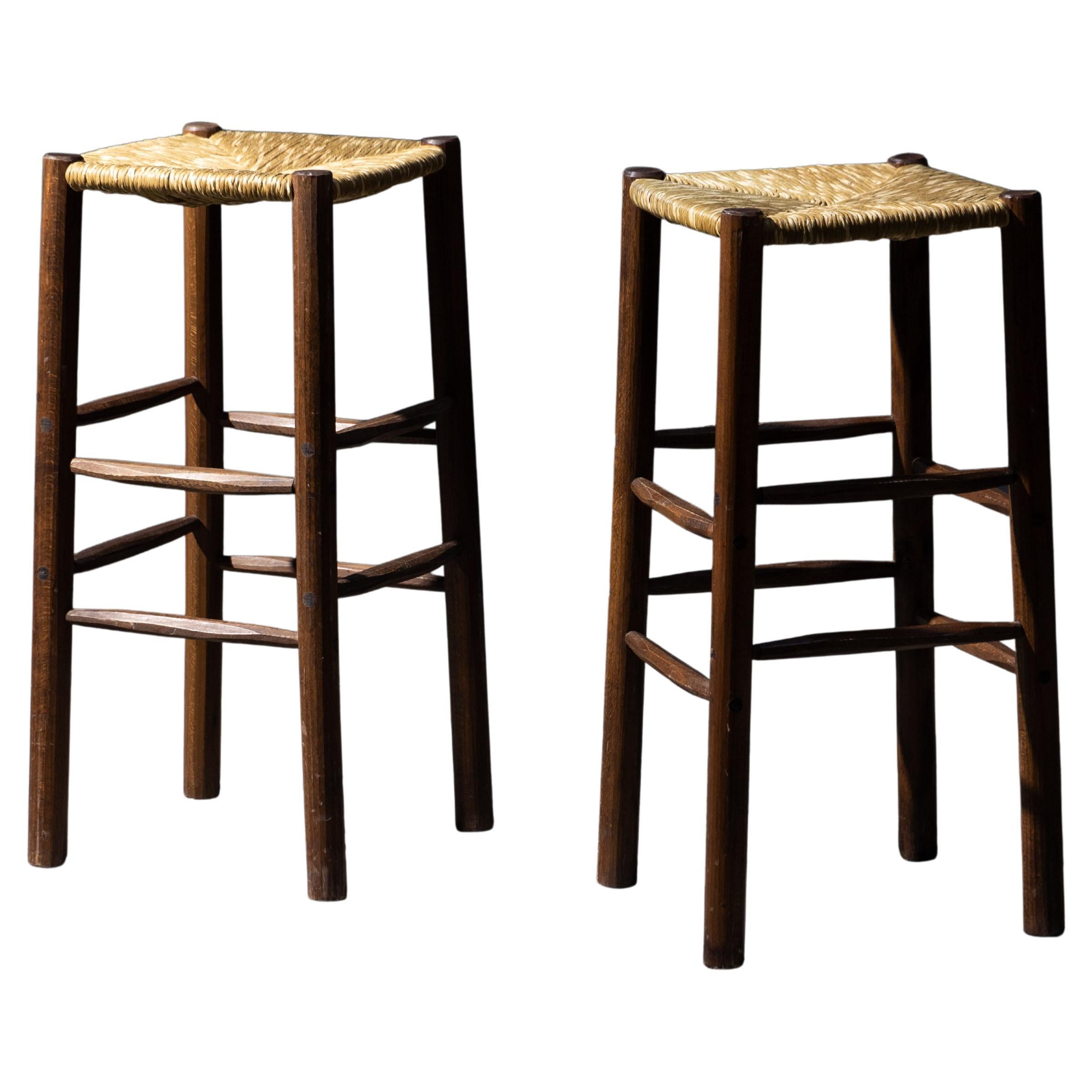 Bar Stools in the Style of Charlotte Perriand, France, 1970s For Sale