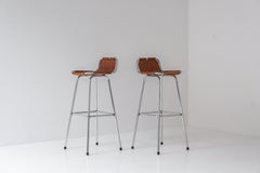 Bar stools Selected by Charlotte Perriand for Les Arcs, France, 1970s