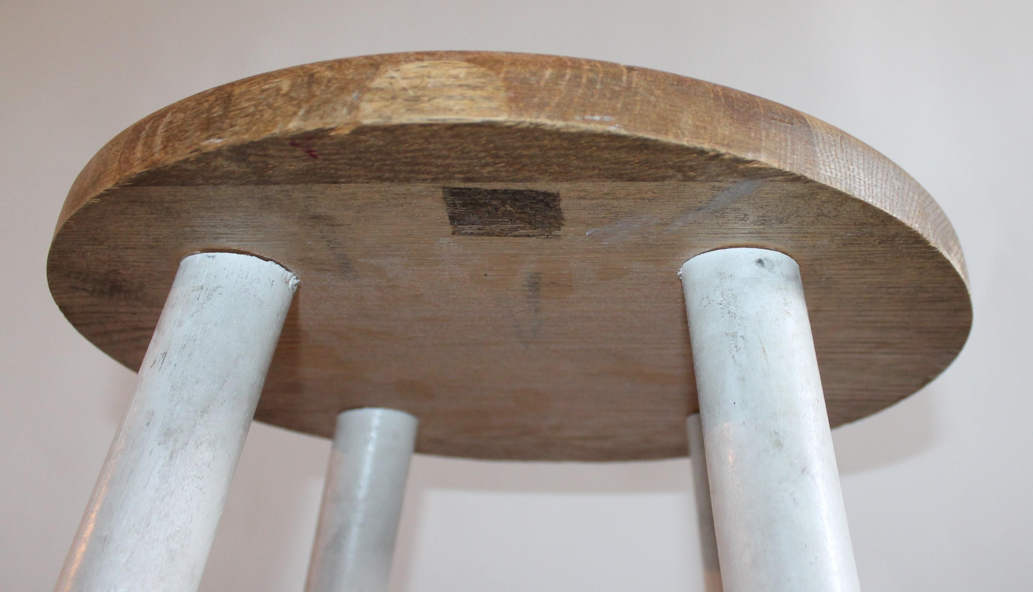 Bar Stools with Original White Painted Base 3