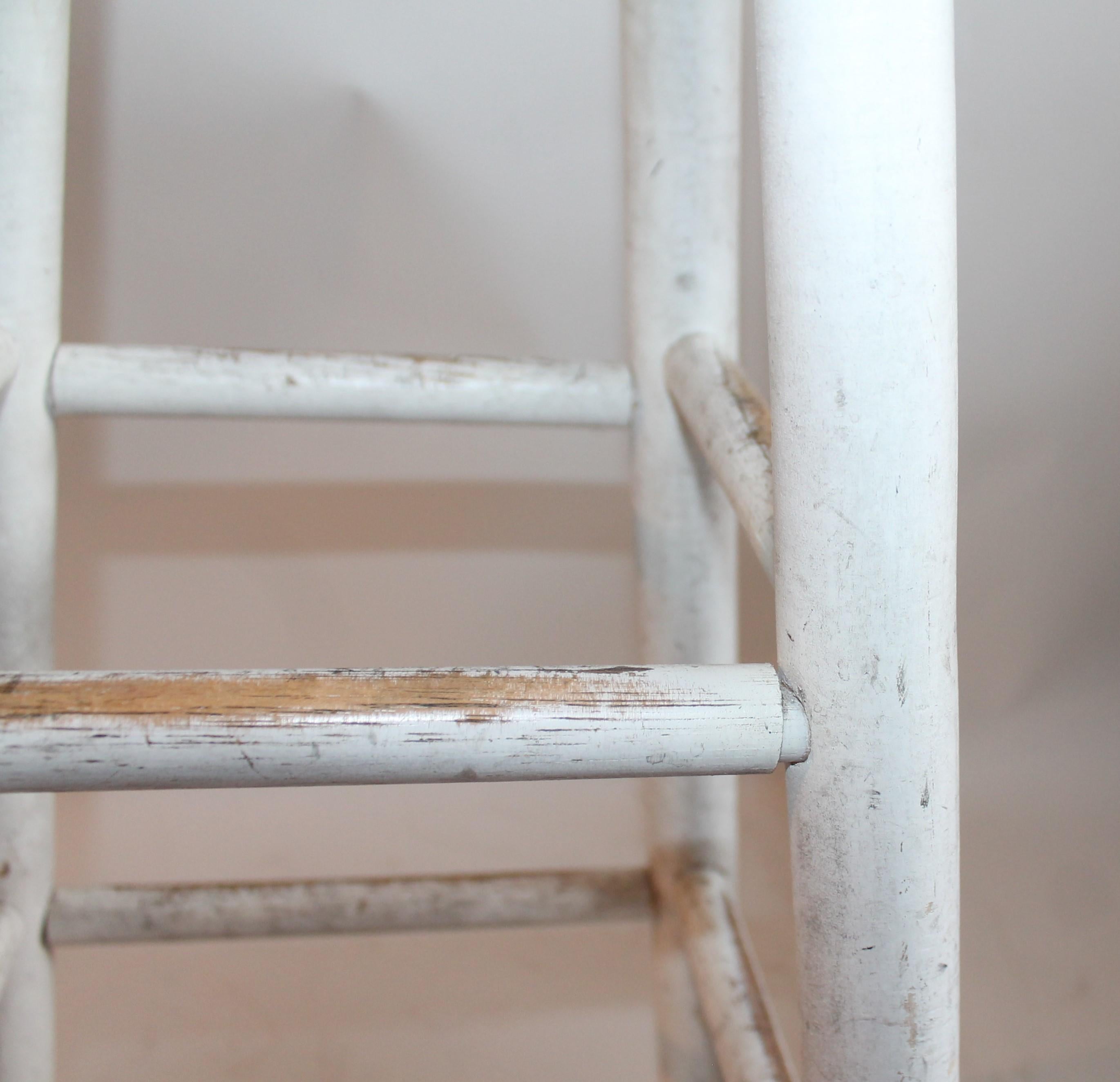 Bar Stools with Original White Painted Base 5