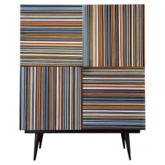 Bar Striped Multi-Color Glass Doors by Orfeo Quagliata