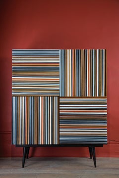 Bar Striped Multi-Color Glass Doors by Orfeo Quagliata