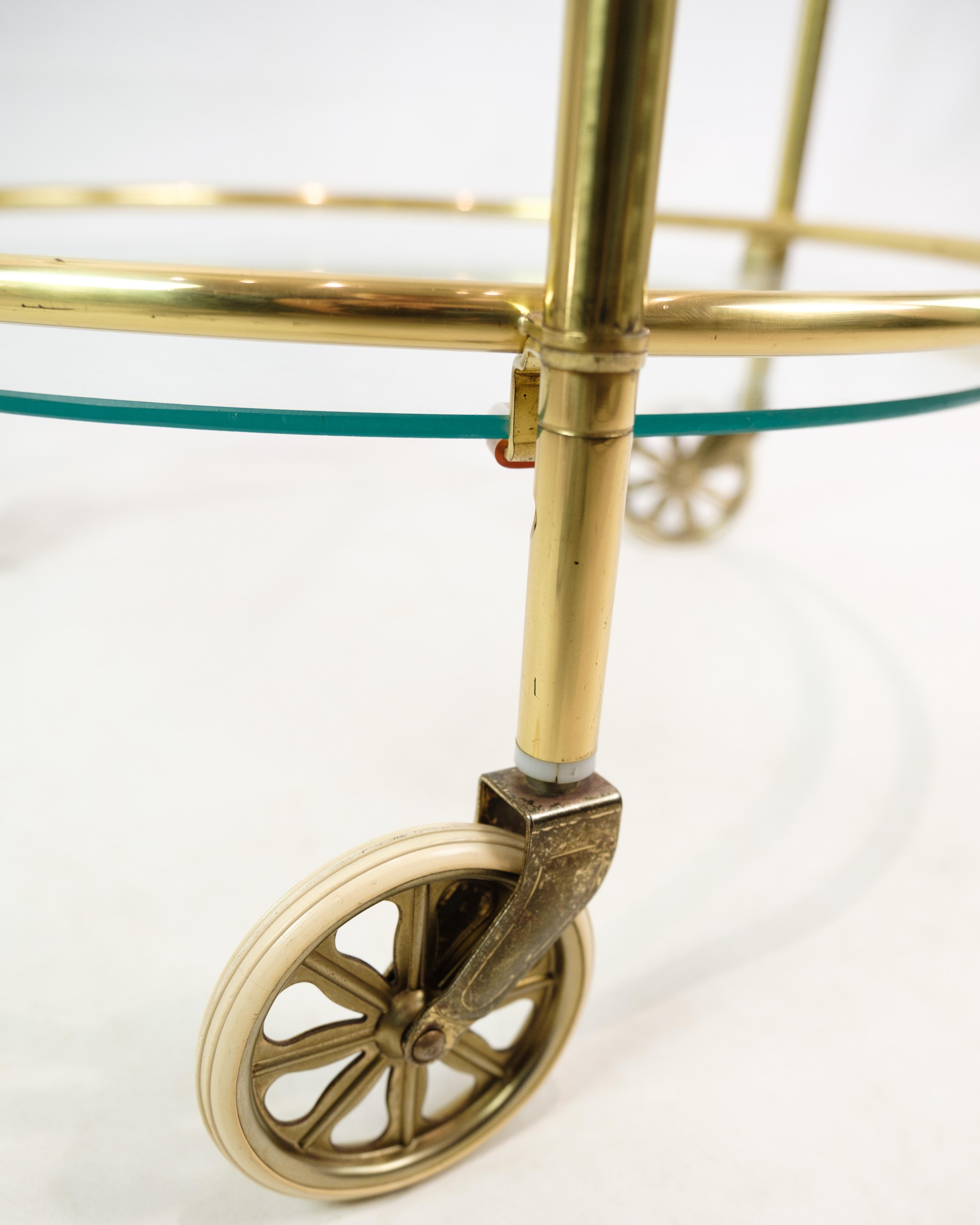 Bar Table, Brass, Glass, 1970 For Sale 1