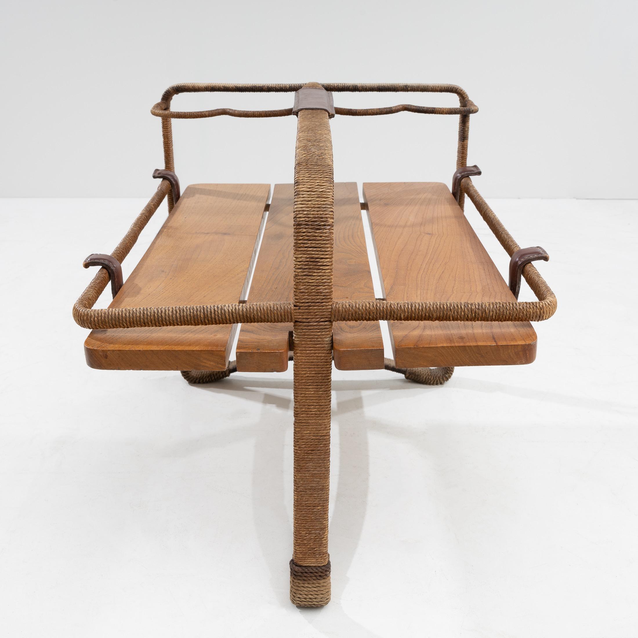 Bar Table by Jacques Adnet, Compagnie des Arts Français, France In Good Condition For Sale In Brussels, BE