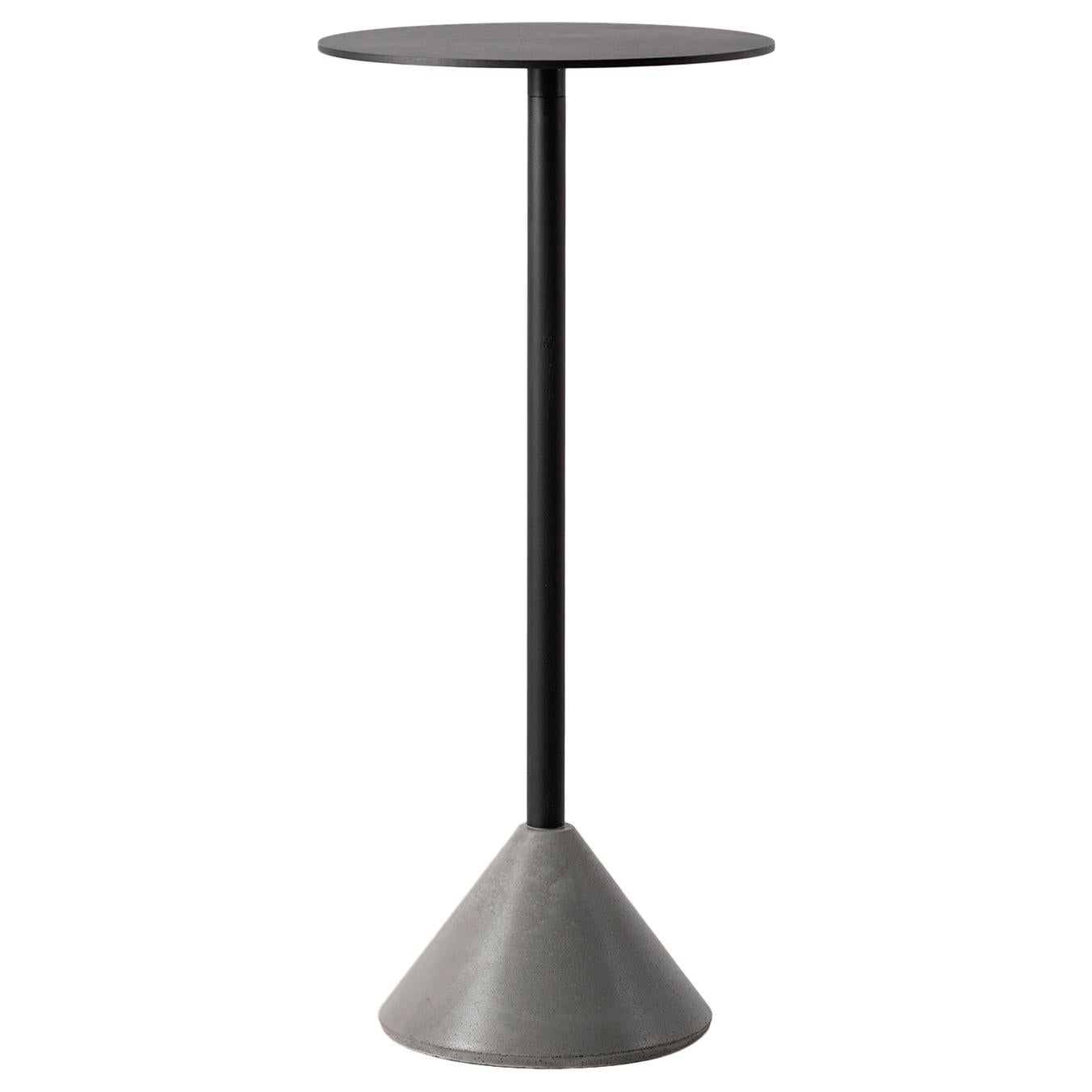 Bar Table 'DING' Made of Concrete and Aluminum 'Black' For Sale