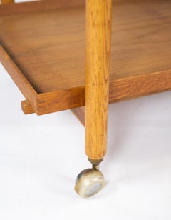 Bar Cart With Extension Made In Oak By Hundevad Furniture From 1960s