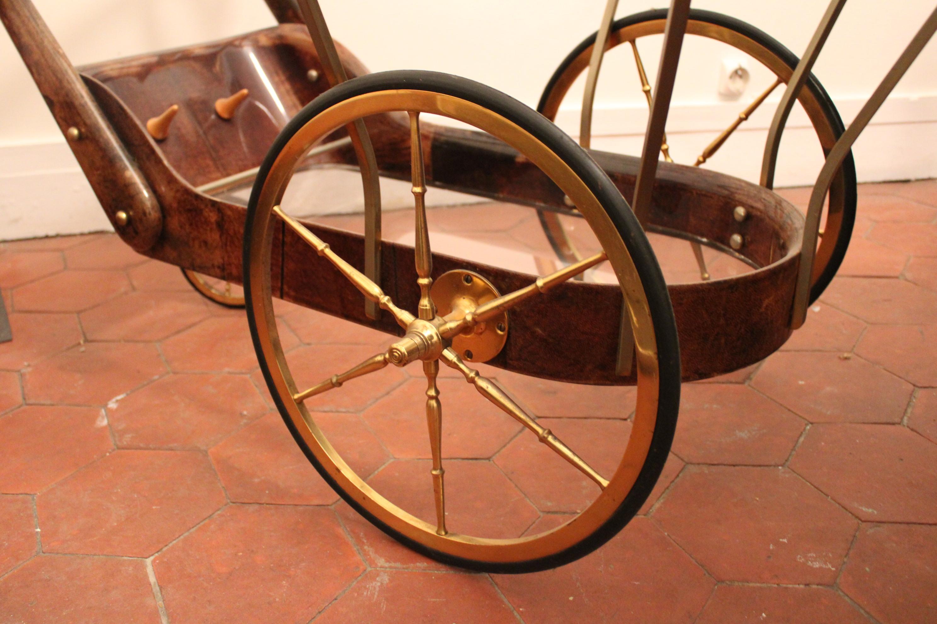 Bar Trolley by Aldo Tura, Italy 20th Century For Sale 13