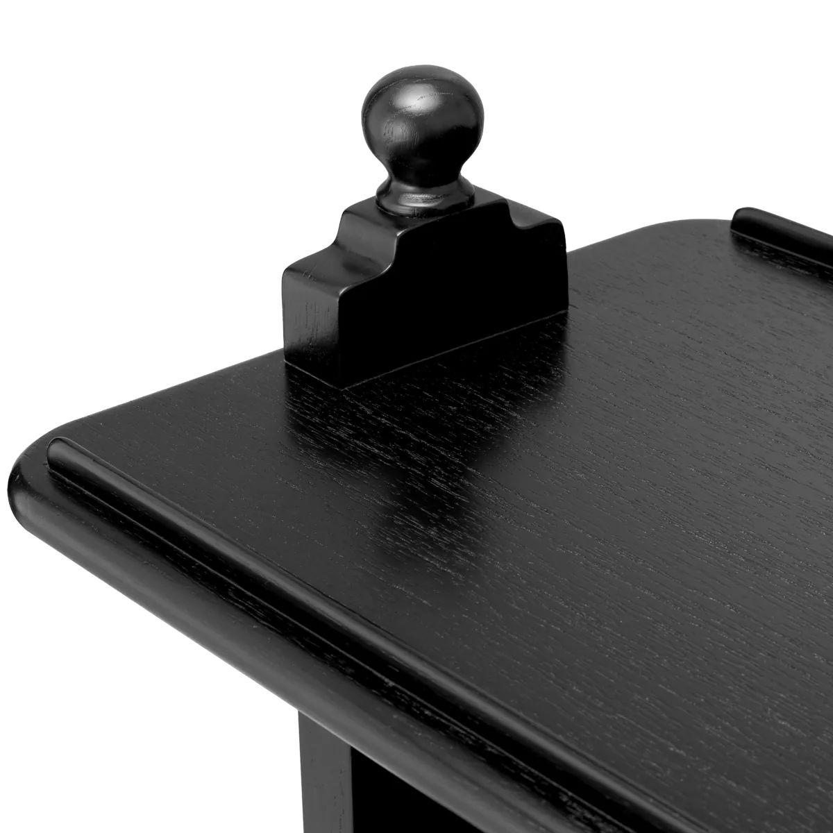 Bois Chariot de bar - Classic Black Finish en vente