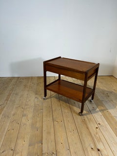 Danish teak bar trolley, Scandinavian Modern style, 1960s