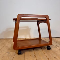 Danish teak bar trolley, Scandinavian Modern style, 1960s