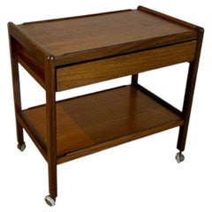 Danish teak bar trolley, Scandinavian Modern style, 1960s