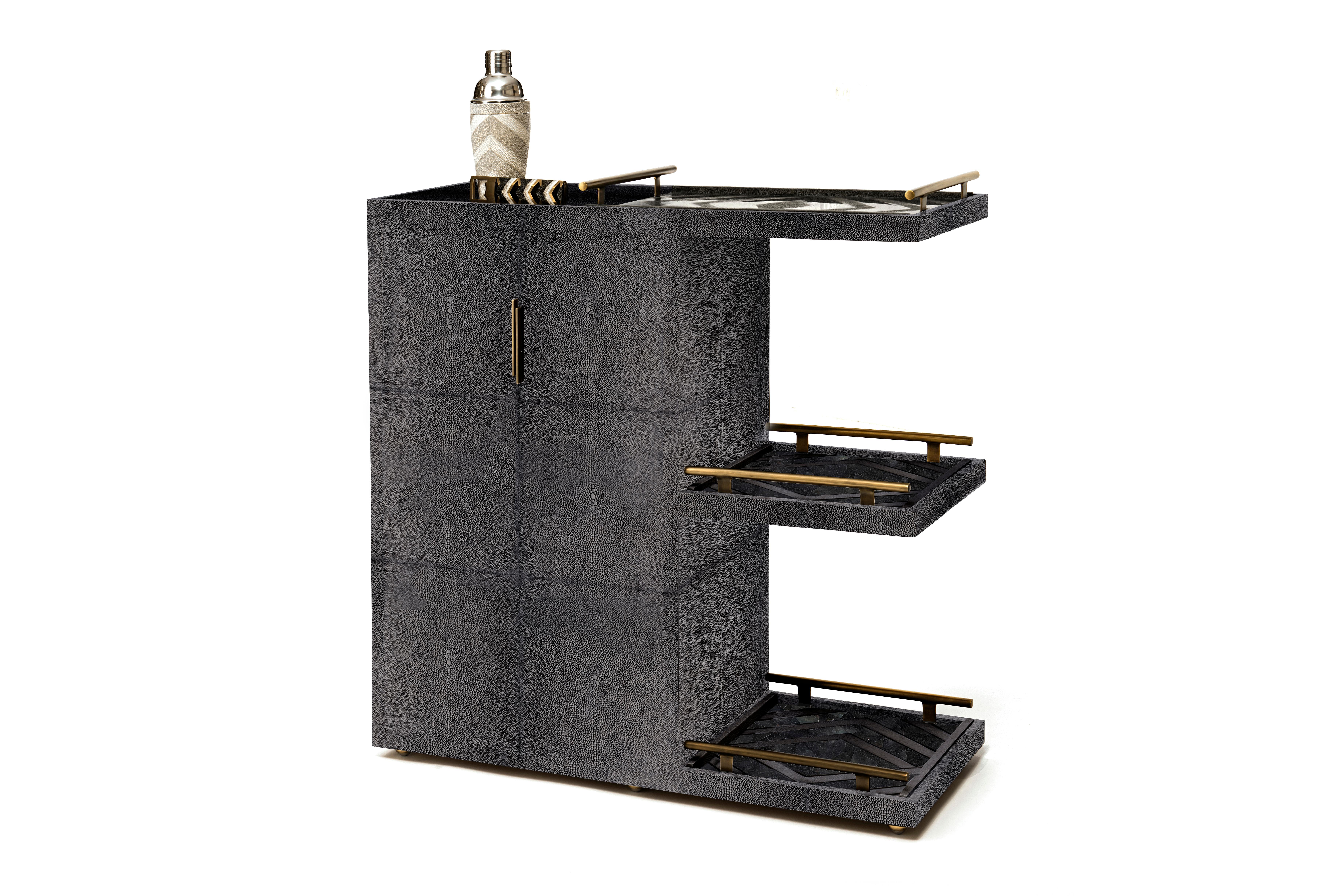 The Paris based label has distinguished themselves since their launch, with their iconic use of shagreen mixed with brass and other exotic materials. All furniture is handcrafted by skilled artisans, ultimately making each piece unique, designed in
