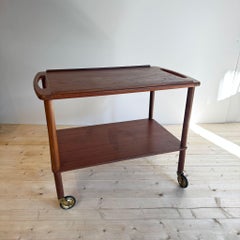 Carrito de bar en teca, Dinamarca 1960
