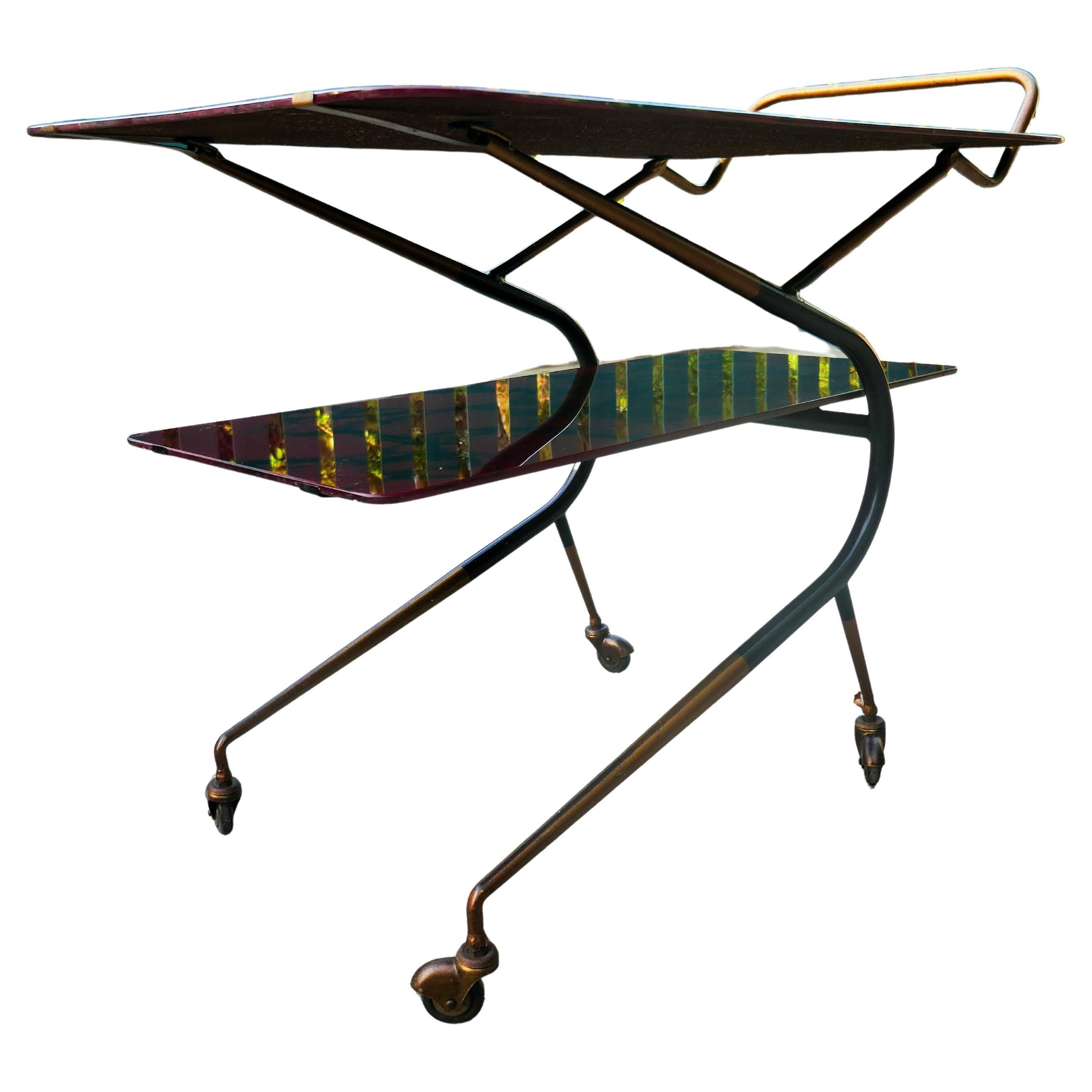 Bar trolley in the style of Ico Parisi or Cesare Lacca For Sale 7