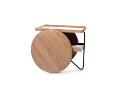 Bar trolley - Mobile side table Casamania & Horm Chariot design GamFratesi - Oak