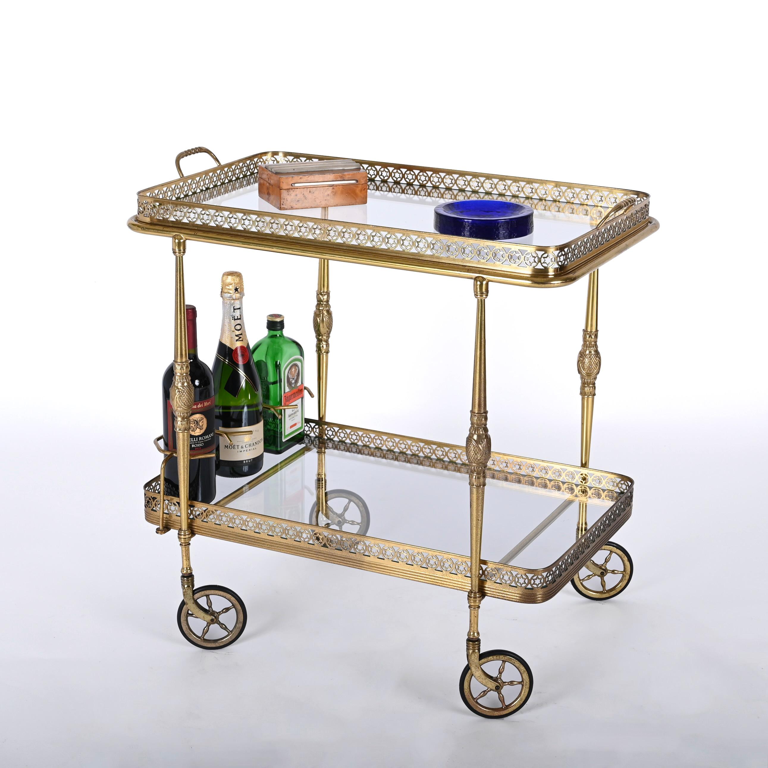 antique bar trolley