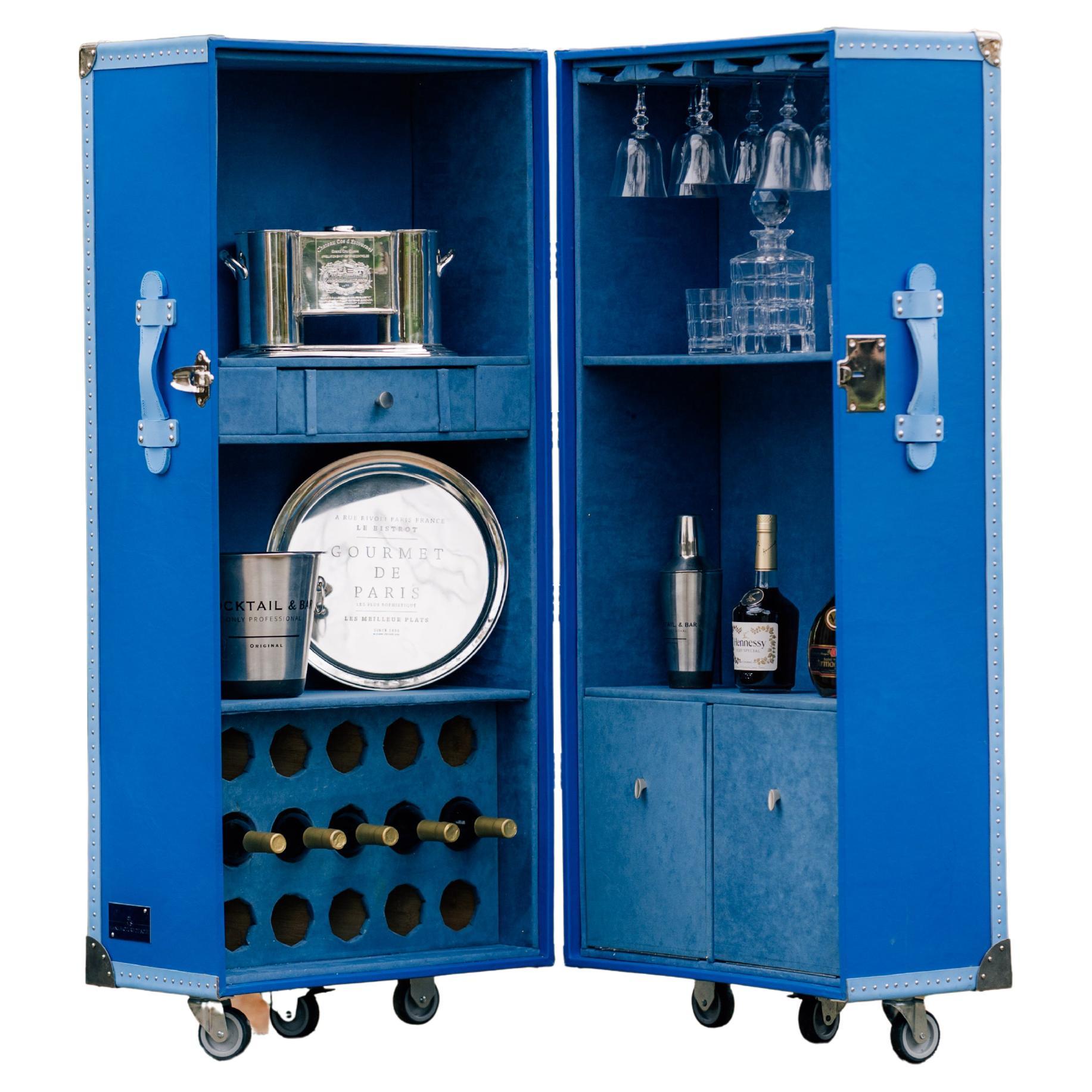 Baule bar con portabottiglie in vendita