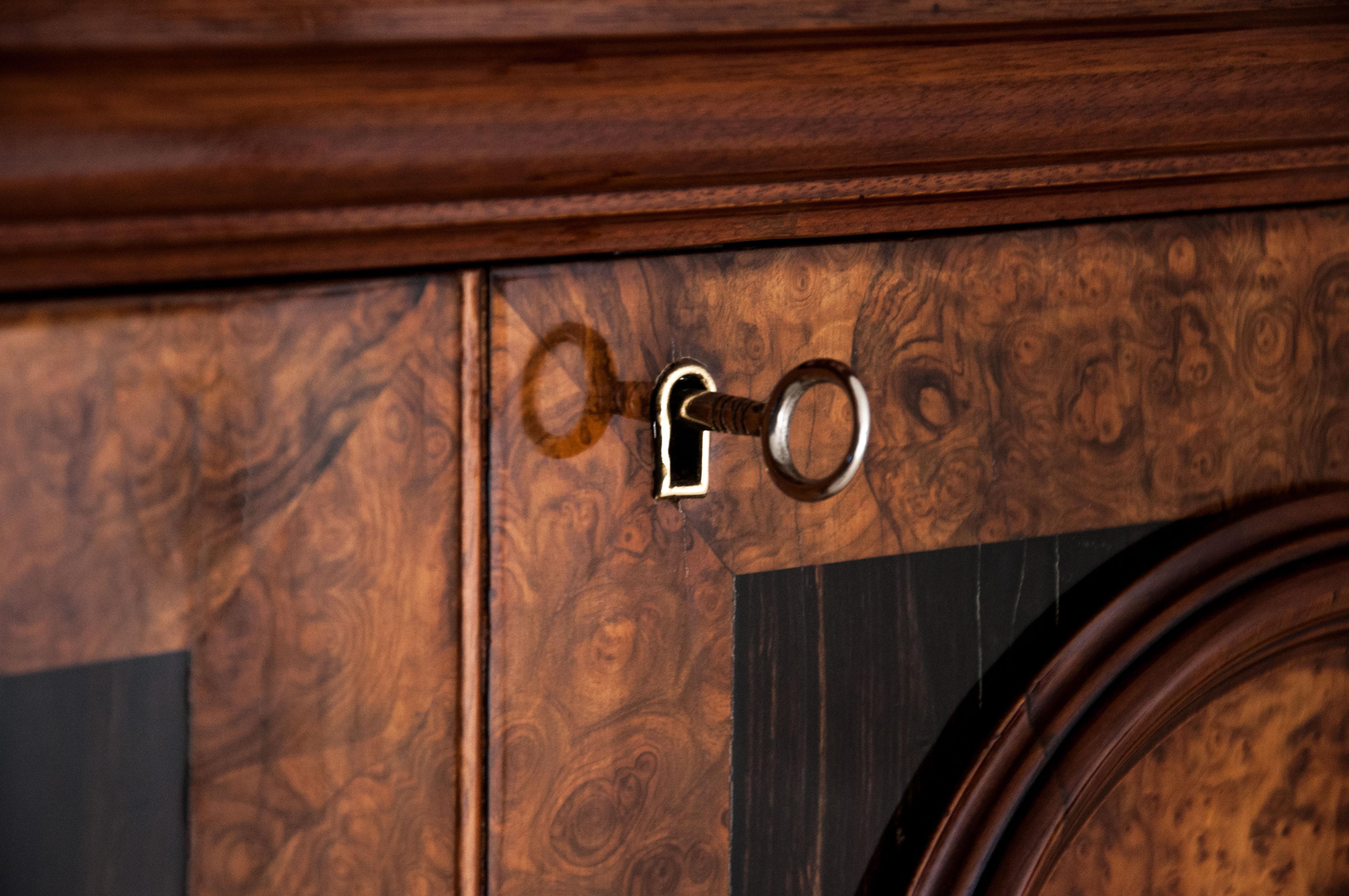 Bar Walnut Empire Style Cabinet from circa 1870 2