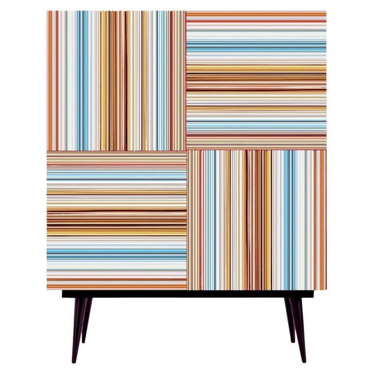 Bar Warm Multi-Color Glass Doors by Orfeo Quagliata For Sale