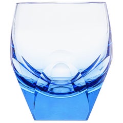 Bar Whisky Tumbler Lead-Free Crystal Blue 'Aquamarine', 5.74 oz