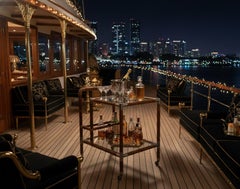 Bar with Wood and Bronze, Attributed William Billy Haines